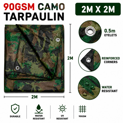 Camouflage tarpaulin 2m - camouflage,