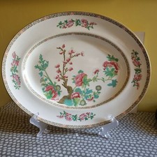 Vintage Newhall Pottery Hanley Fortuna Shape Large Oval Platter 