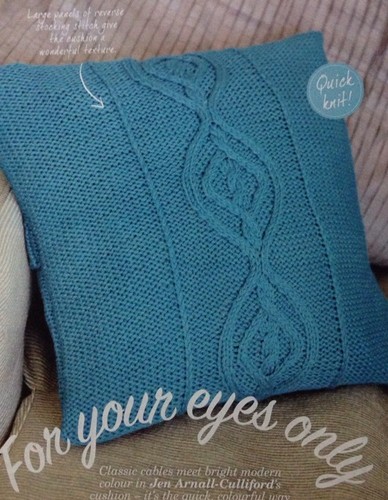 Cable cushion cover aran - cable,