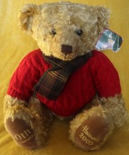 Harrods Soft Plush Collectable Teddy Christmas Year 2005 Bear Ideal Gift RARE