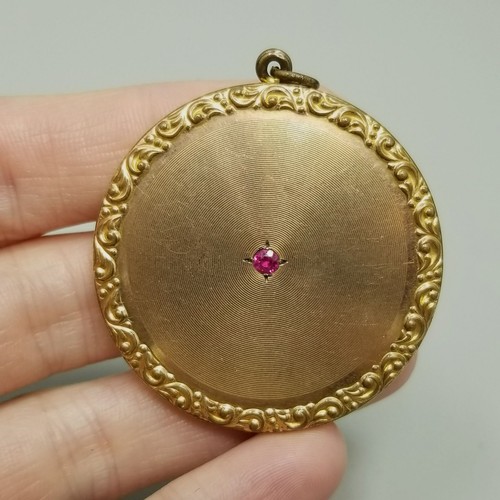 Antique large round - antique, gold