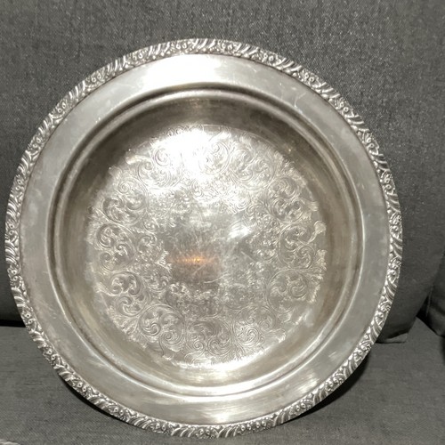 Antique silverplate round - antique,