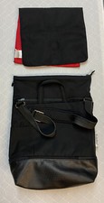 Bugaboo XL Changing Bag / Nappy Bag With Change Mat - Black With Red Interior