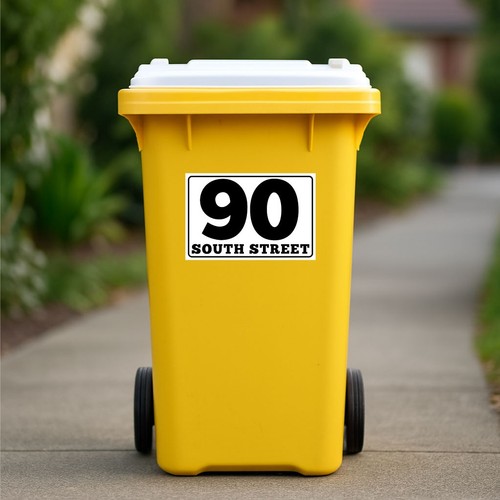 Wheelie bin stickers - bin,