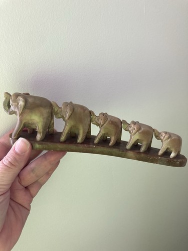 Hand carved soapstone elephant - soapstone,