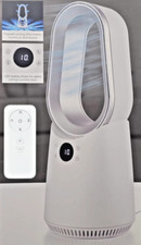 Silvercrest Bladeless Desk Fan LED Display With Remote Control - White