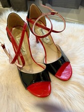 Comme il Faut Red & Black Argentine Tango Heel Shoes Size 36