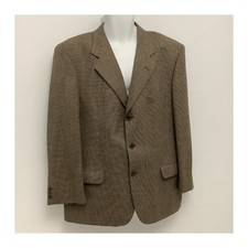 Mens Brown Micro Check Blazer