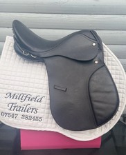 16 Inch  Black Pony Saddle