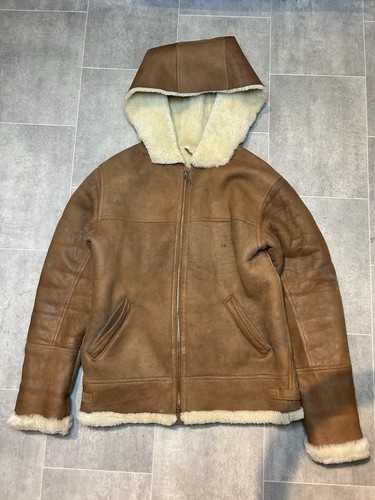 Vintage shearling jacket - vintage, brown