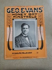 piano vintage antique sheet music: Geo Evins, Honey Boy Minsterals, 1909