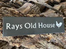 Deep Engraved Slate House Sign Plaque - Any Name  18” X 5” - Fixings Included
