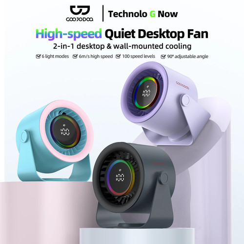 Goojodoq desktop fan 4000mah - desktop,