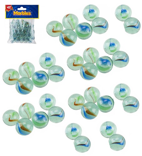 Glass marbles assorted - glass,