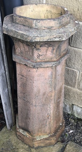 Large clay chimney pot - clay, garden