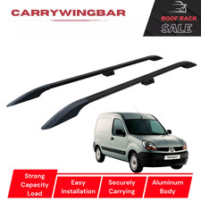 Roof Side Rails For Renault Kangoo 1997-2007 Aluminium Rack Bars Black Color