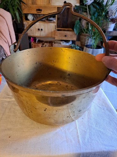 Heavy antique brass - antique, pan
