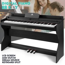 ♬Mustar 88 Semi Weighted Keys Upright Digital Piano Electric  Keyboard 3 pedals