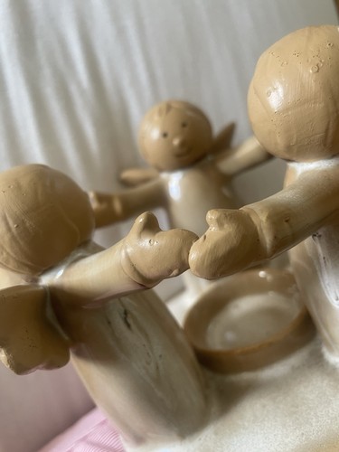 Tea light candle holder clay - tea,
