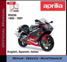 Aprilia RS250 RS 250 1995 1996 1997 Workshop Service Repair Manual on CD
