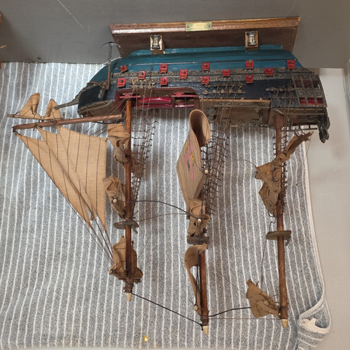 Wooden sailing ship - sailing,