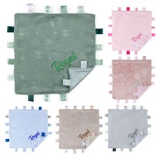 Personalised Baby Name Comforters Taggies Comforter Blanket  Tags Satin Back 305