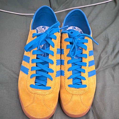 Adidas malmo yellow blue suede - adidas,