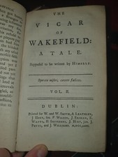 1766 THE VICAR OF WAKEFIELD BY