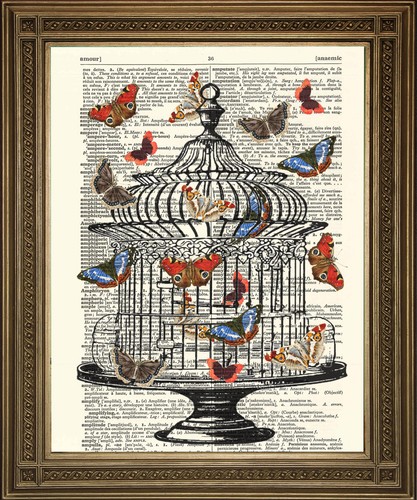 Vintage dictionary book - vintage, page
