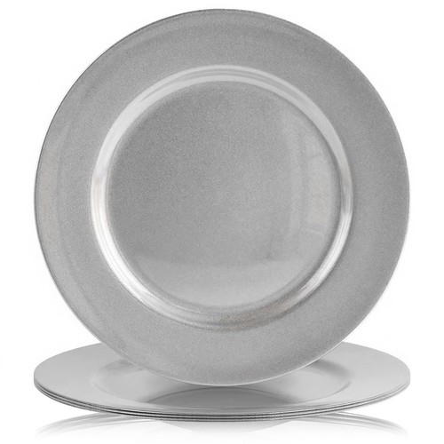 Set silver charger - set, plates