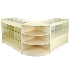 Retail Counter Shop Display Storage Cabinets Showcase Shelves Reception Desk