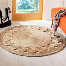 Rug Jute Round Designer Carpet