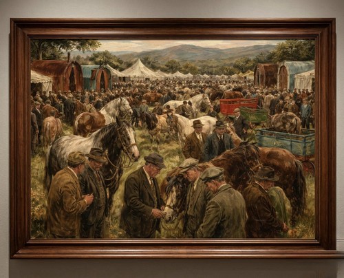 Appleby horse fair printed - horse,
