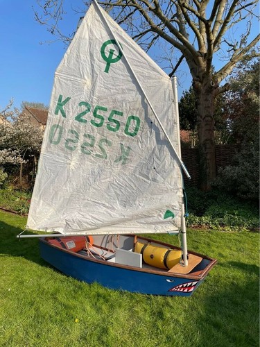 Wooden optimist sailing - wooden,
