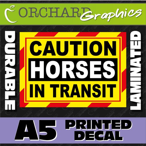 Caution horses transit a5 - caution,