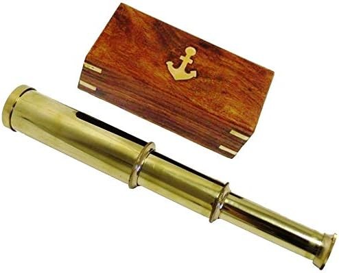 Handheld brass telescope - 9",