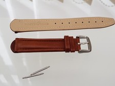 Genuine MAPPIN &WEBB watch Replacement Brown Leather Strap +Buckle+pins 20mm(a41