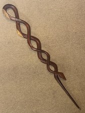 Antique Two Tone Treen Walking