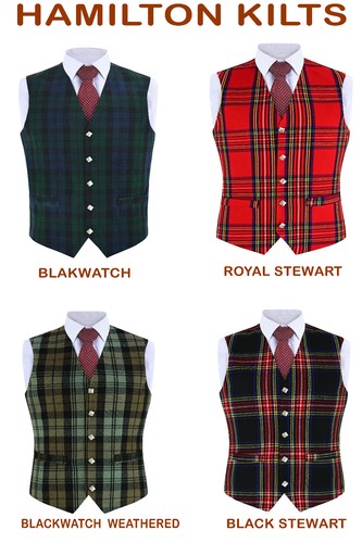 Scottish tartan waistcoat - tartan, vest