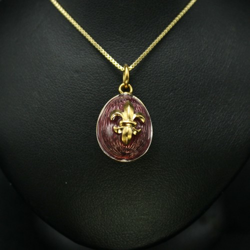 Faberge egg pendant necklace - egg,