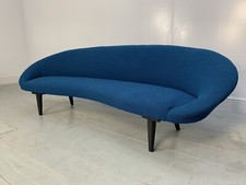 RRP £10,000 - George Smith Tom Dixon Sofa - "Bean" - 4-Seat Sofa in Mid-Blue ...