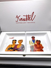 GRAHAM KNUTTEL PARTY DISH THE TERRACE WAITING GAME DIVIDED SERVING DISH 14"x7"