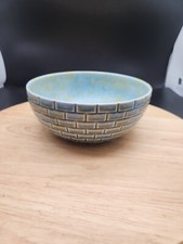 Flaxman Ware Wade Heath Large Fruit Salad Art Deco Yellow & Green Brick Bowl