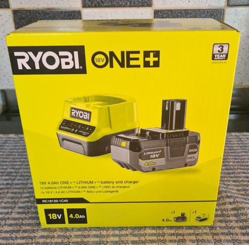 Ryobi one 18v battery - +, and