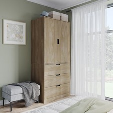 2 Door Modern Wardrobe with 3