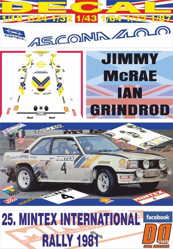 Decal opel ascona - decal,