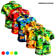 2025 Men's Hawaiian Party Shirt, Palm Tree Aloha Holiday Beach Dress