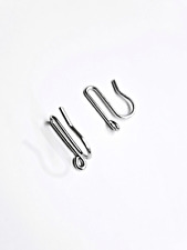 25 Decorland Valance Rail Hooks Sew On Curtain Hooks Silver C Rail fastening