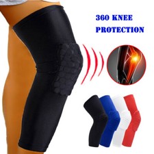 Honeycomb Pad Basketball Crashproof Antislip Leg Knee Long Sleeve Protector Pads