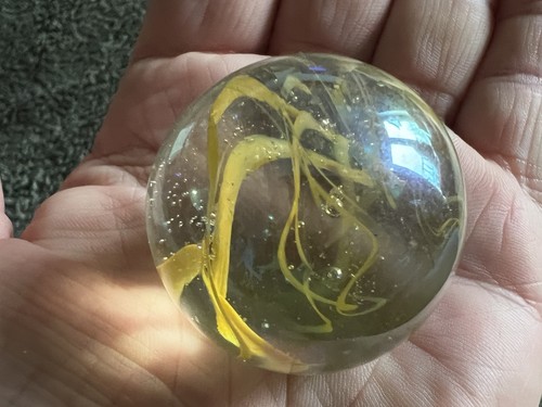 Large yellow spaghetti glass - spaghetti,,